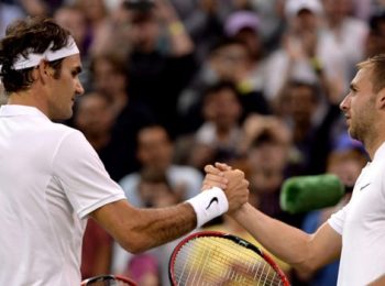 Roger Federer and Dan Evans